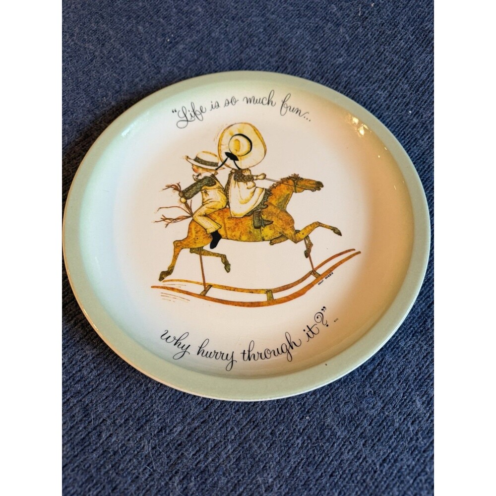Holly Hobbie "Like Is So Much Fun Why Hurry Through It? 1972 Collectors Plate